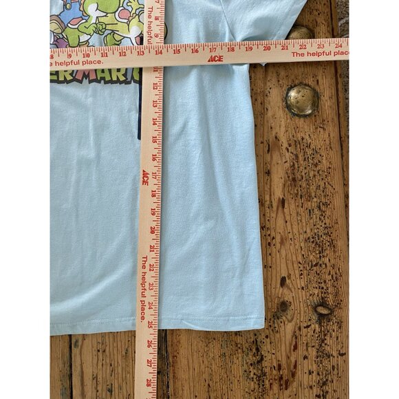 NWT Super Mario Bros Womens Blue T-shirt Large short sleeve graphic print cotton - Picture 5 of 5